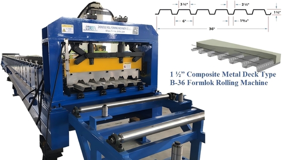 Machine de formage à rouleaux de toit en métal de type B avec un rapport résistance/poids élevé