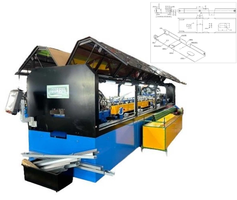Machine de formage de rouleaux de tôles d'acier galvanisé à carreaux d'acier léger pour bandes d'une largeur d'environ 156 mm