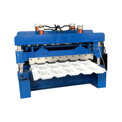 Tuile vitrée par toit d'aluminium du matériau de construction 800 faisant machine le plancher couvrir le petit pain formant la machine