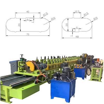 Machine de formage de rouleaux de tuyaux ovaux entrelacés en acier galvanisé