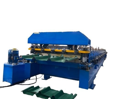 Machine de formage de rouleaux de tôle de toit en métal de haute qualité avec méthode de contrôle PLC