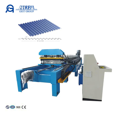 Machine de formage à rouleaux de tôles de toiture en métal ondulé à grande vitesse