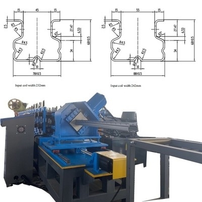Machine de formage de rouleaux de panneaux de rangement avancée pour racks verticaux avec systèmes de perçage et de coupe