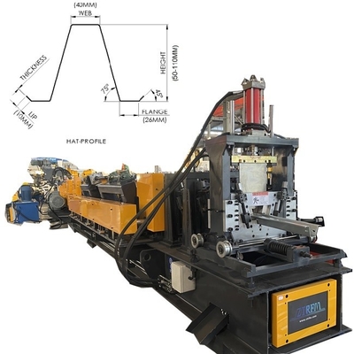 La machine de formage de rouleaux de chapeau pour les chapeaules fait le profil des chapeaules en lot entièrement automatiquement