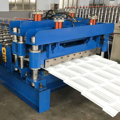 Tuile vitrée par toit d'aluminium du matériau de construction 800 faisant machine le plancher couvrir le petit pain formant la machine